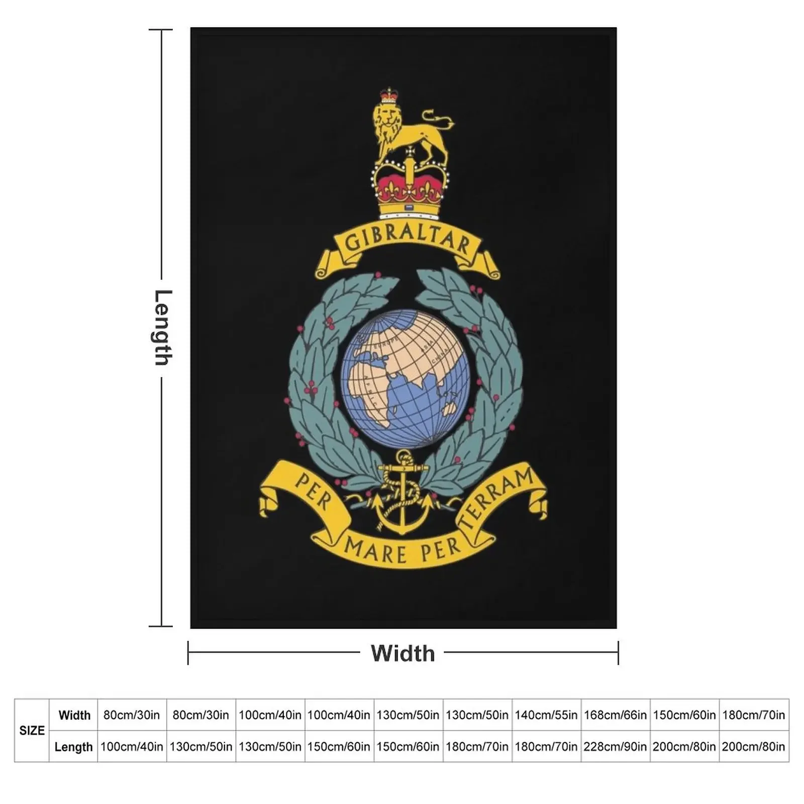 Royal Marines Commando Gibraltar Emblem Throw Blanket Luxury Thicken Fashion Sofas Blankets