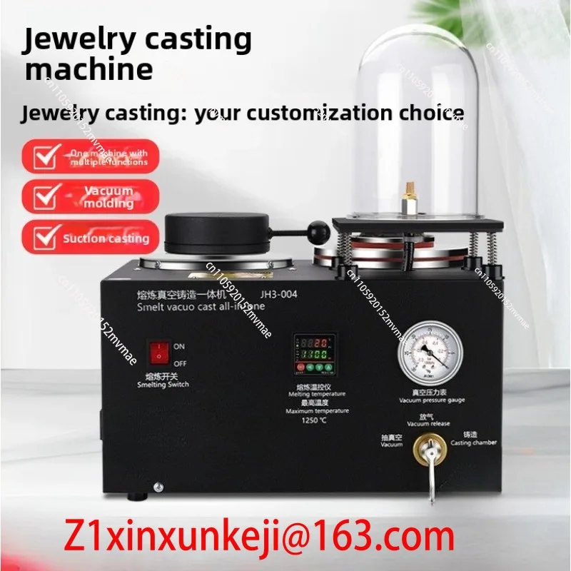 3-in-1 Jewelry Casting Machine Vacuum and Melting Equipment Refining Precious Metal Jewelry Casting Tool 1-3kg 220V/110V