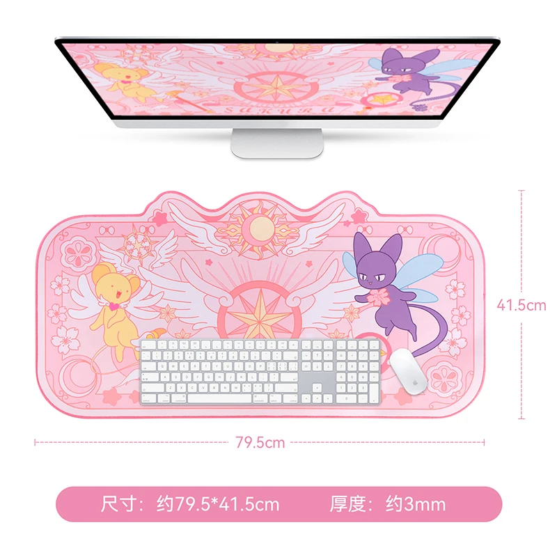 Imagem -02 - Extra Grande Kawaii Gaming Mouse Pad Rosa Bonito Sakura Xxl Prova de Água Antiderrapante Laptop Escritório Tablet Acessórios de Mesa