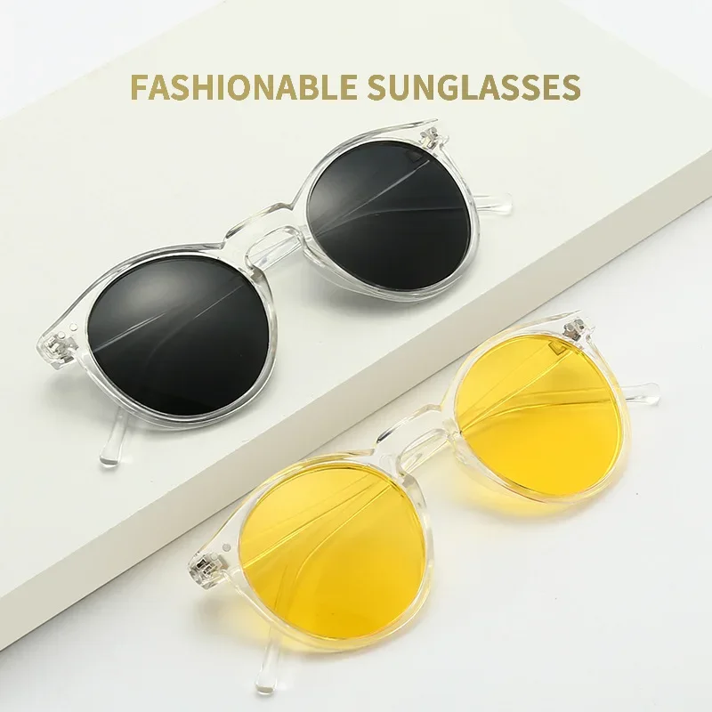 

2025 Fashion TAC Lens Polarized Sunglasses Retro Transparent Frame Sunglasses Women Glasses Rice Nail Style UV400 Shades