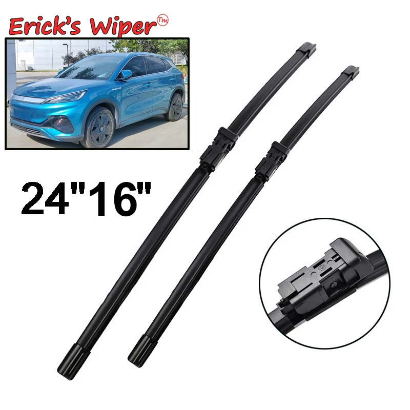 Erick\'s Wiper LHD Front Wiper Blades For BYD Yuan EV Plus Atto 3 2021 - 2023 Windshield Windscreen Clean Window Brush 24\'\'+16\'\'