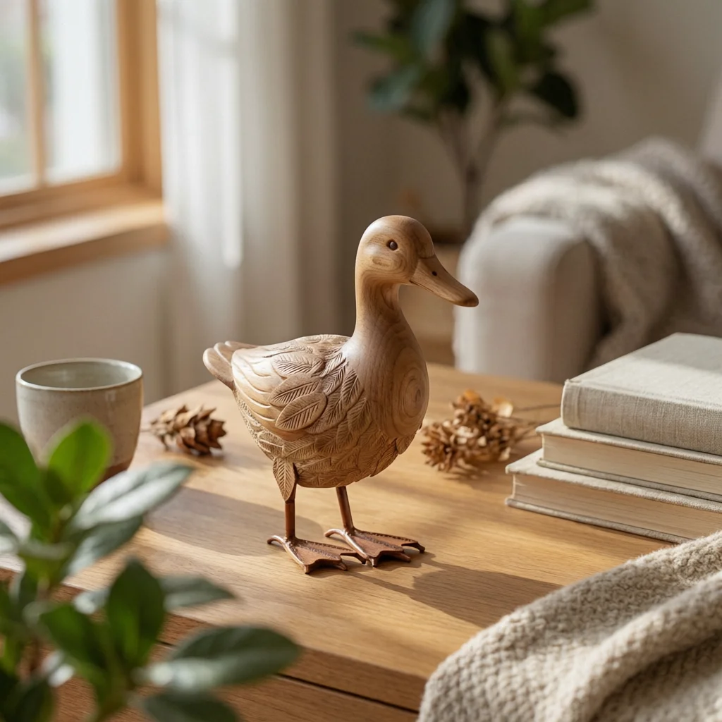 Duck Figurine Handmade Duck Statue Tabletop Lifelike for Collectors, Home Decor, Photography