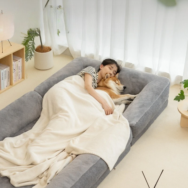 

Large Dog Sofa Bed for Medium Dogs Cats Human Pet Shared Couch Washable Comfortable Pad Ndoor Use 180cm Sleeping Lounger Mat