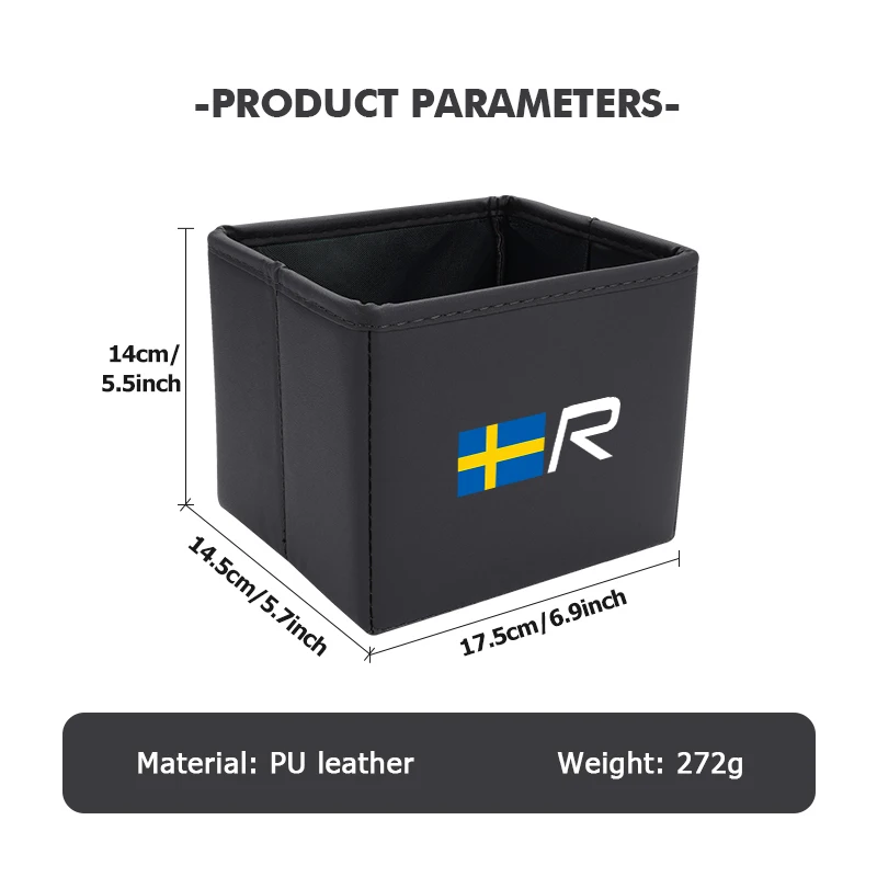 Car Trash Can Foldable Garbage Waterproof Organizer Bag For Volvo XC60 D5 XC90 D4 XC40 D3 XC70 D2 S80 S90 S60 V90 V60 view 6
