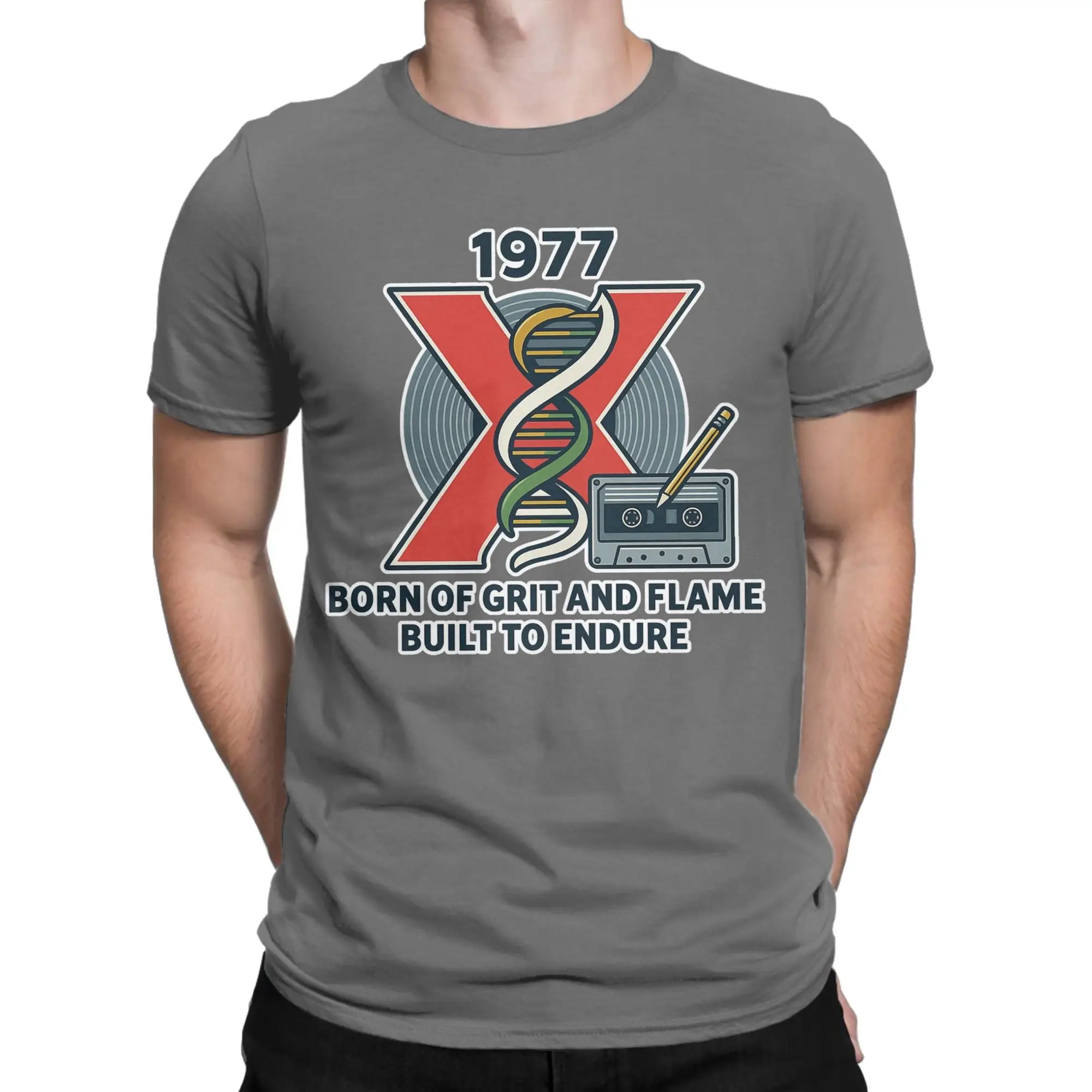 Harajuku Generation X 1976 T Shirt Unisex Round Neck Short Sleeve Clothing DNA  Cotton Summer TopsTops
