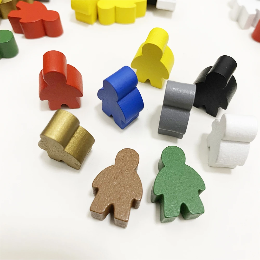 

10Pcs/set 20*14*8mm Wooden Humanoid Chess Pieces Board Game Accessories