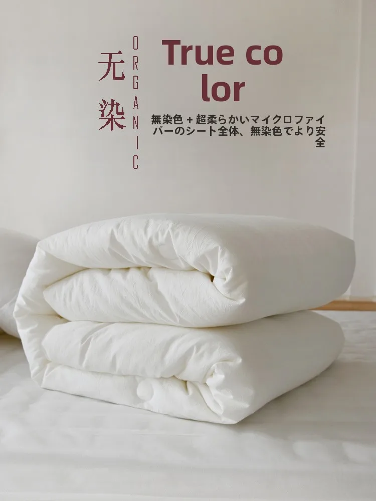 Pure Cotton Filled Blanket Durable Breathable Warm for Dormi Use Single Double Size Winter Comforter Antibacterial Treaent