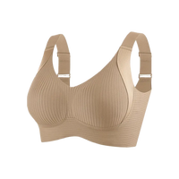 Plus Size Seamless Bra - Wireless Lift Anti-Sagging, Breathable Wide Strap Comfort for Women Daily & Sports