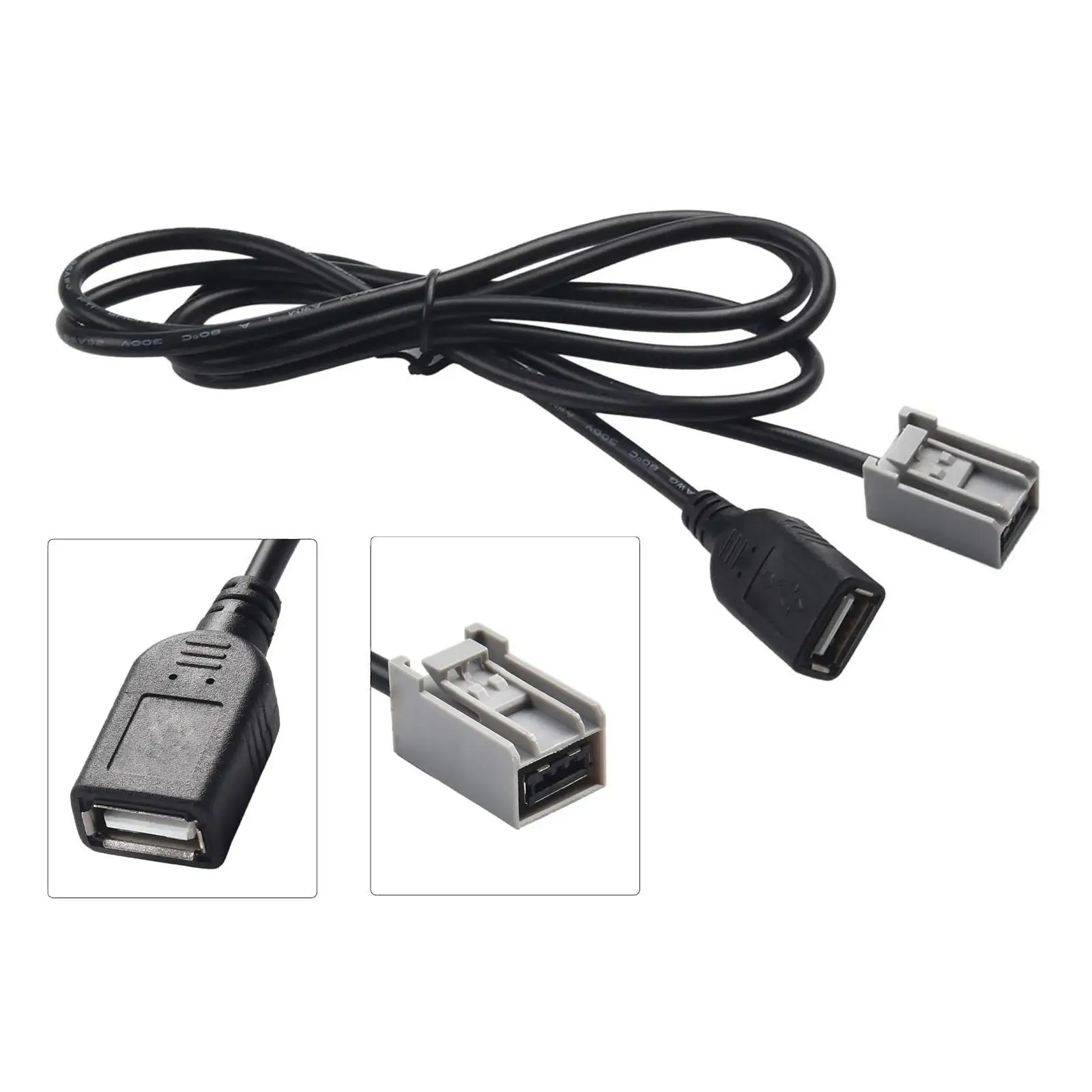 Car USB AUX Cable Adapter, MP3 Music Interface Adapter to USB Accessory,