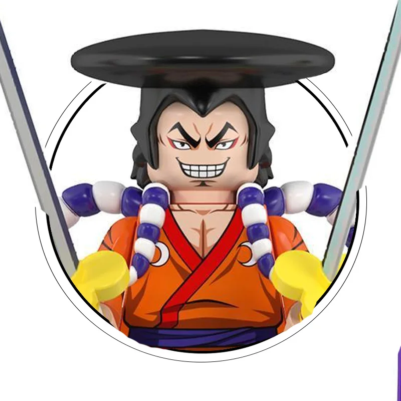 One Piece Building Block Minifigures 8Pcs Kaido Whitebeard Marco Eustass Kid Collectible Action Figure Kids Assembly Toy Gift view 5