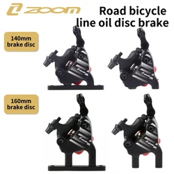 ZOOM HB108 Road Bike Hydraulic Brake Cable Pull Caliper Disc Brake Line Pulling Oil Pressure 140mm 160mm Bicycl Accessories