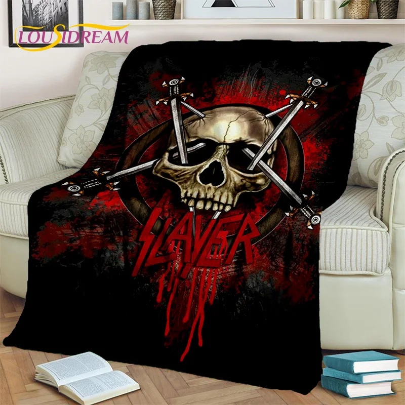 Heavy Metal Band Slayer Rock Blanket,Soft Throw Blanket for Home Bedroom Bed Sofa Picnic Travel Office Rest Cover Blanket Kids