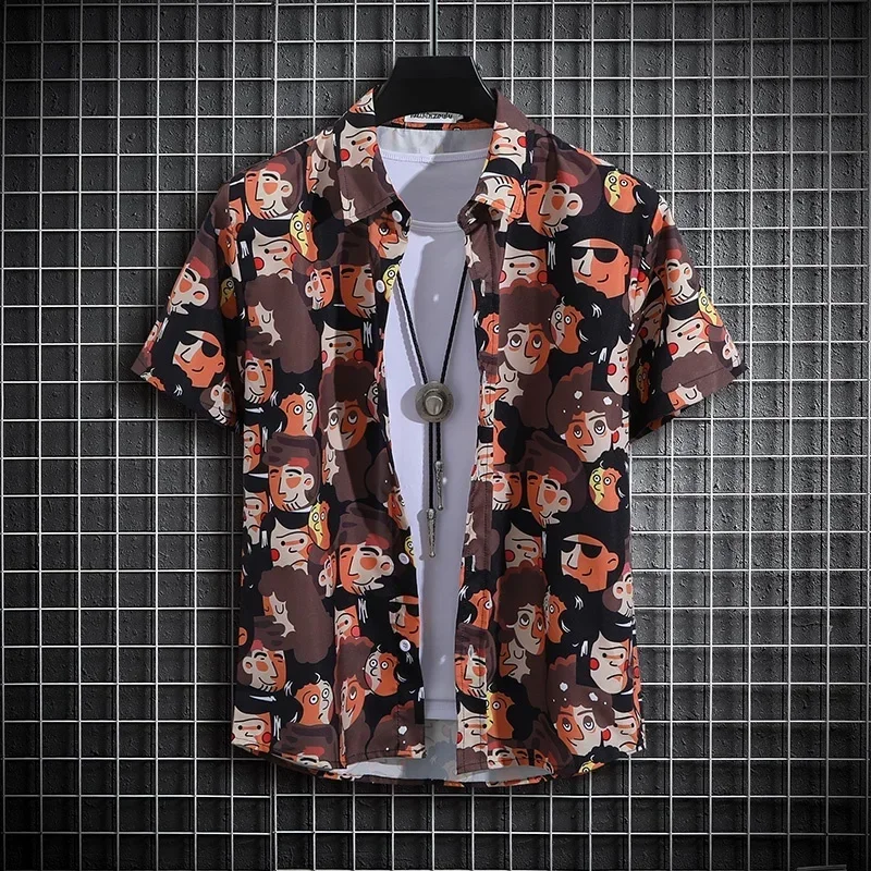 

Мужская футболка-поло унисекс с коротким рукавом и принтом граффити, на все сезоны