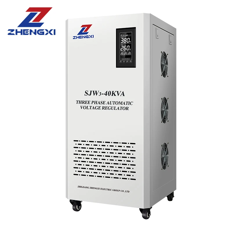 100% Copper 40KVA-60KVA Servo Motor CE Certified Automatic Voltage Regulator Stabilizers SVC High Precision 380V Three-Phase