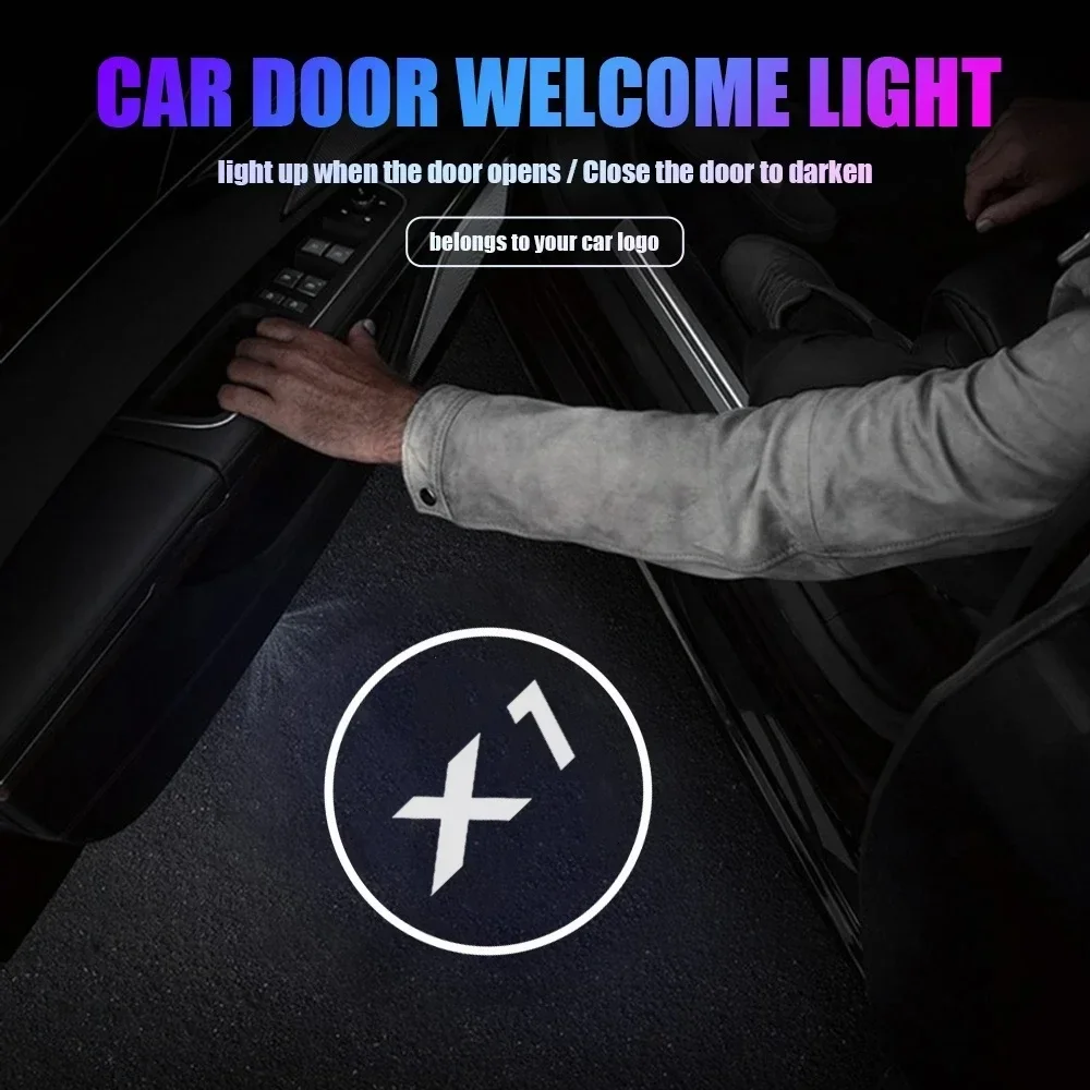 2PCS LED Light Car Door Welcome Projector Lights Ghost Shadow Courtesy Lamp for BMW X1 F48 F49 2016-2021 Decor Accessories