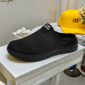 남성용 브랜드 트레이너 슬리퍼, 캐주얼 가죽 신발, 비가죽 캐주얼 스니커즈, 레드 배스 샌들, 테니스 