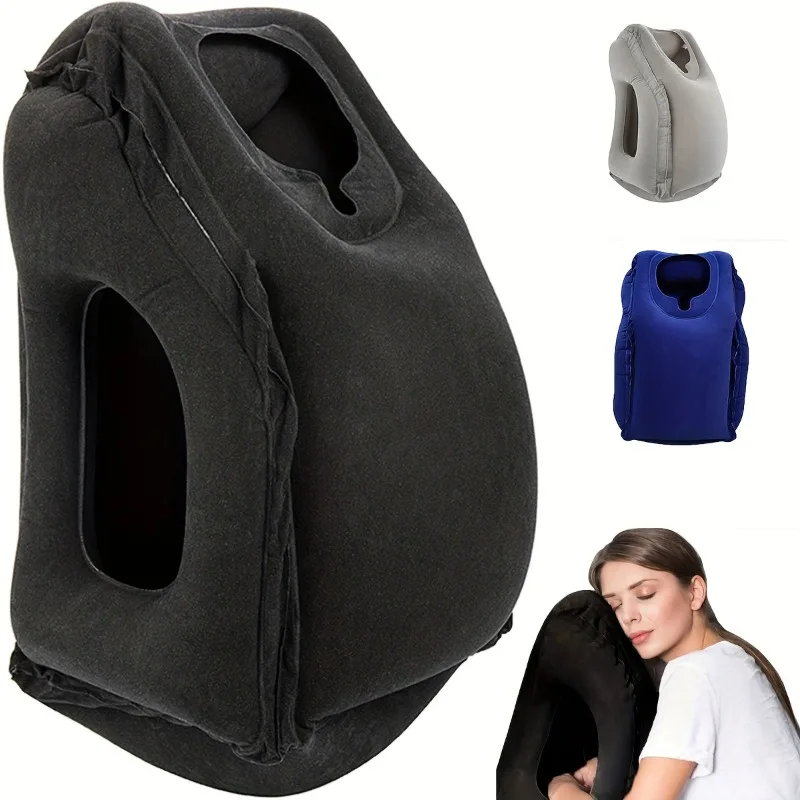 

Travel Pillow, Portable Head Neck Rest Inflatable Pillow From Design for Airplanes Cars Buses Trains Office Napping Neck Pillow