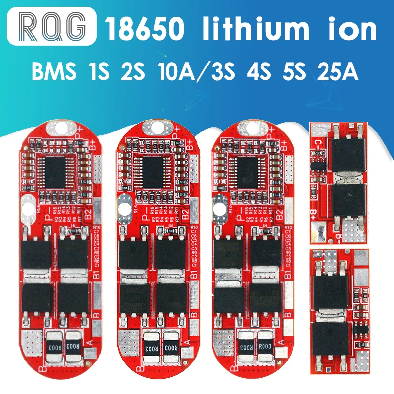 Bms 1s 2s 10a 3s 4s 5s 25a Bms 18650 Li-ion Lipo Lithium Battery Protection Circuit Board Module Pcb Pcm 18650 Lipo Bms Charger