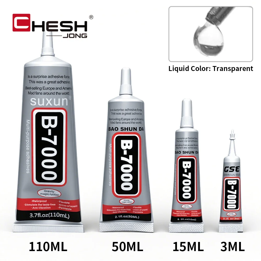 15/50/110ML Quick Glue for Plastic Strong T7000 B7000 Jewelry Craft with Precision Applicator Transparent Waterproofing Wood
