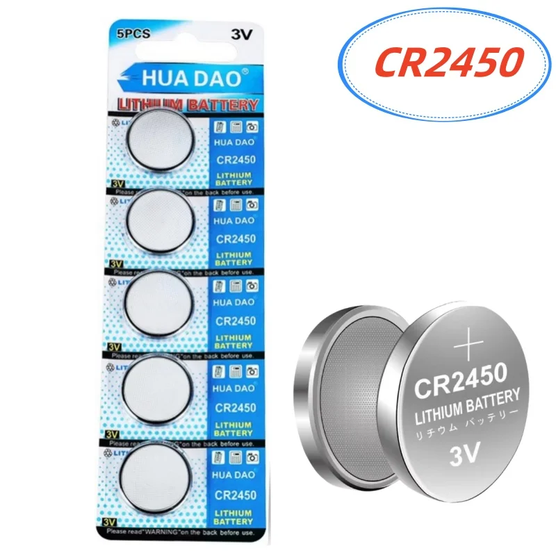 CR2450 3V Lithium Coin Cell Battery for Remote Controllers,Garage Door Openers,Calculators,Thermometers,BMW Car Key Fob and More