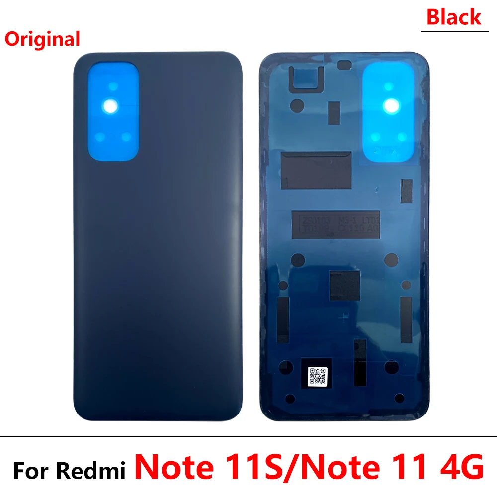 15PCS Original New Rear Back Battery Cover Housing With Glue Adhesive Sticker For Xiaomi Redmi Note 11 4G 11s Redmi NOTE 10 5G