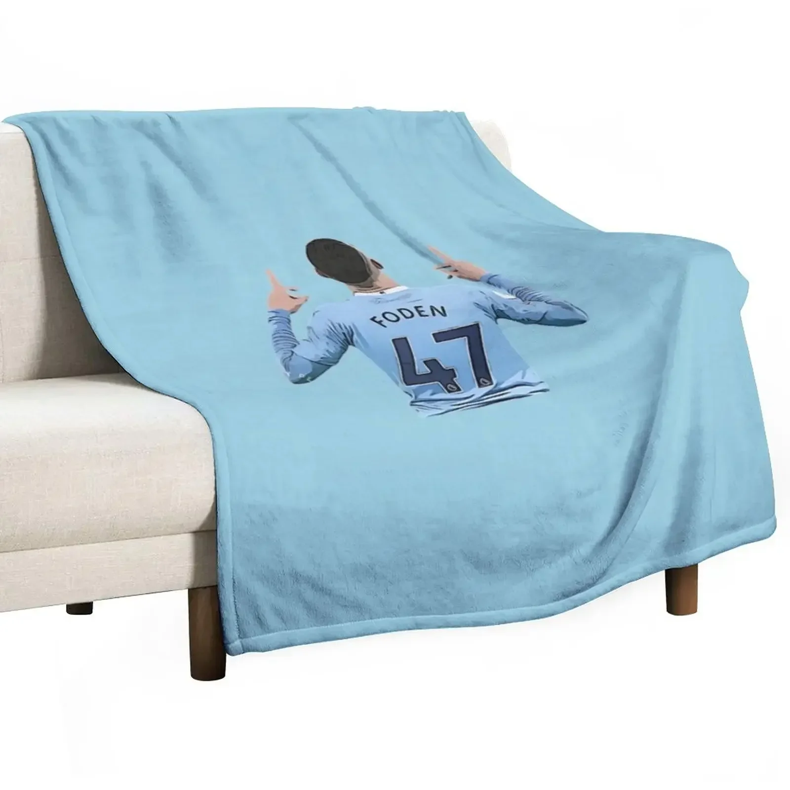 

Phil Foden City Celebration 47 Throw Blanket decorative Polar Blankets