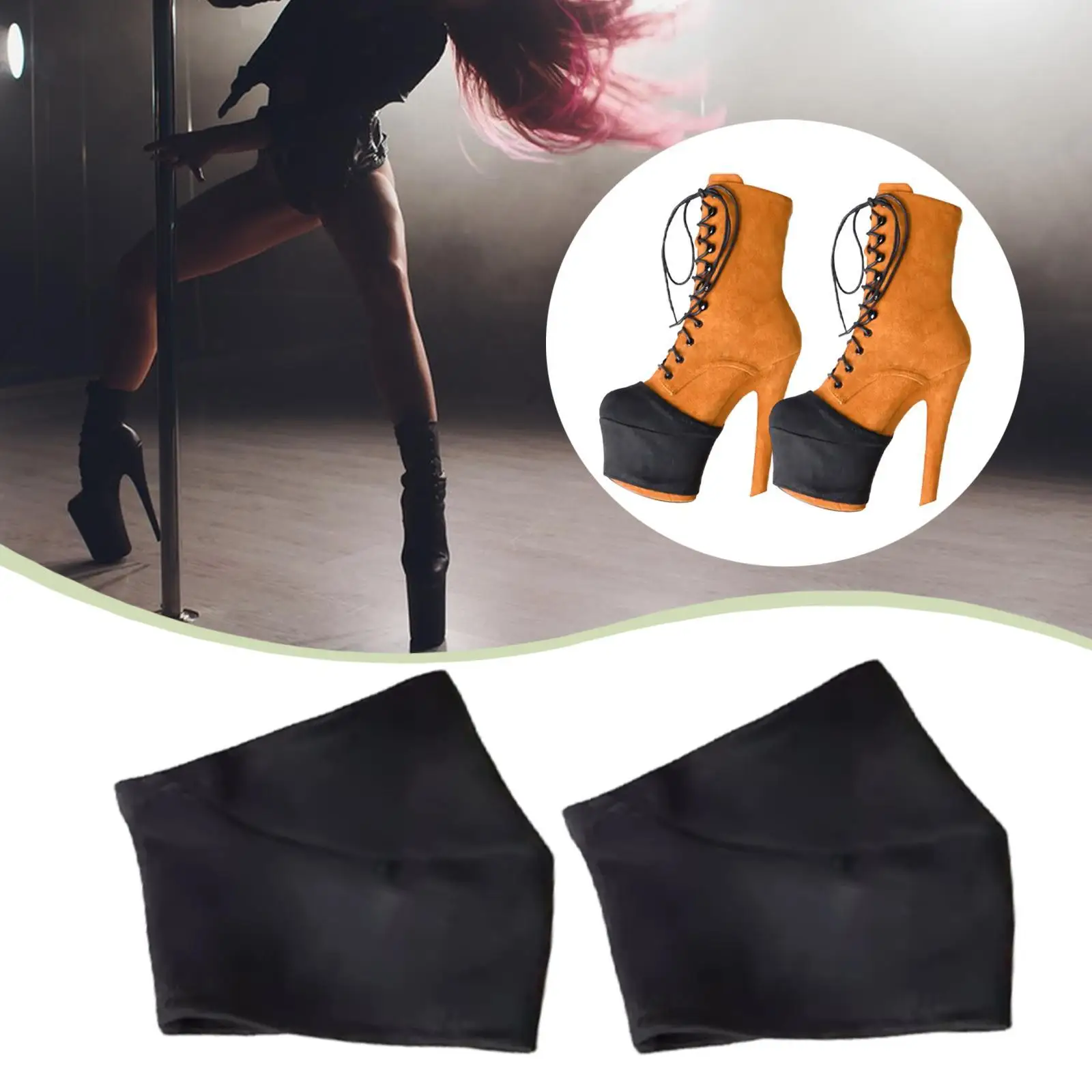 High Resistance Shoe and Boot Protectors Suede Sock Cover for Pole Dance Shoes Women Grip Sleeves for Studio Floor