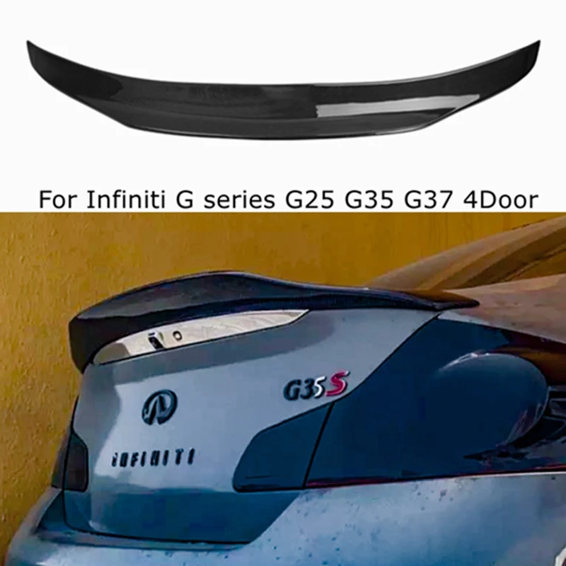 

For Infiniti G Series G35 G37 4Door Sedan PSM Style Carbon Fiber / FRP Rear Spoiler Trunk Wing 2007-2014