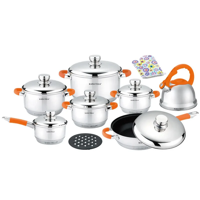 

Hot Sale Stainless Steel Pot Thicken 9 -Layer Bottom Non -Stick Pot Soup Pot Milk Pot Frying Pot Gift Set 7 Pcs Cooking Pot 2023