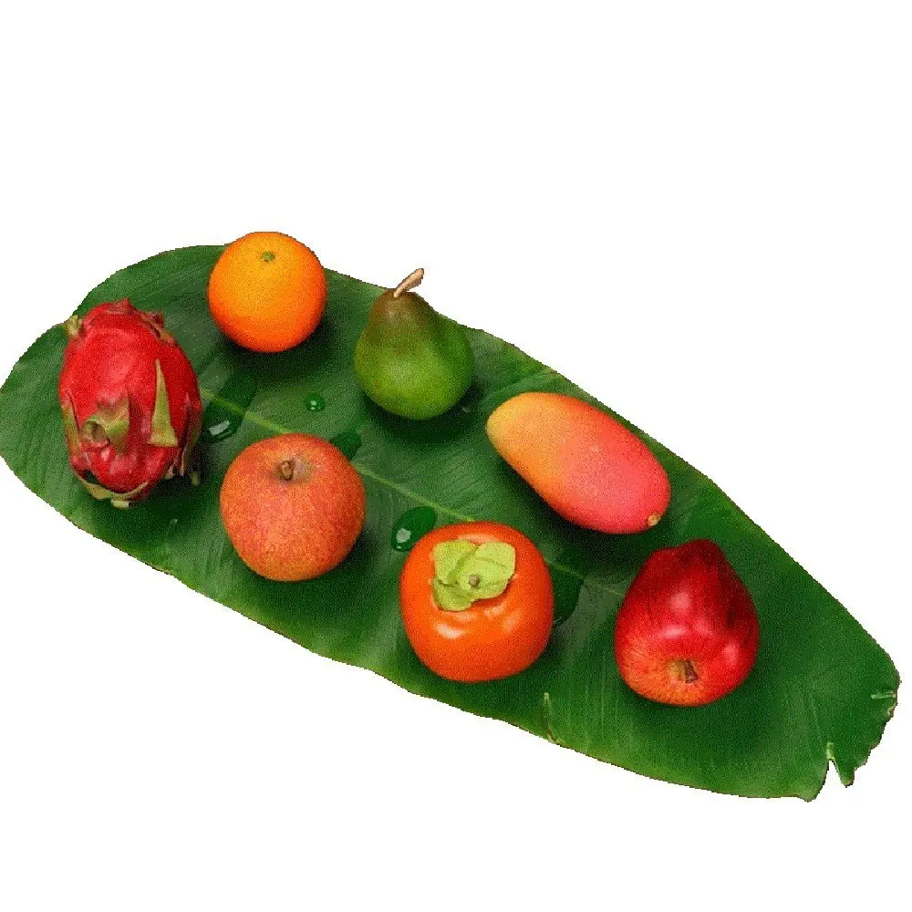 Artificial Plant Leaves Banana Leaf Party Decorations 62 X 27cm 2 Pcs