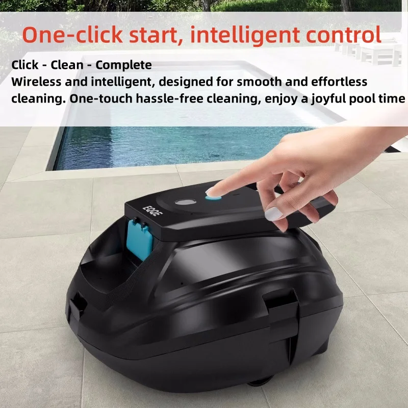 

Automatic Robot Pool Cleaner Smart Cordless Robotic Vacuum Swimming Pool Cleaning Suction Wireless Robot Cleaner for Fish Pool
