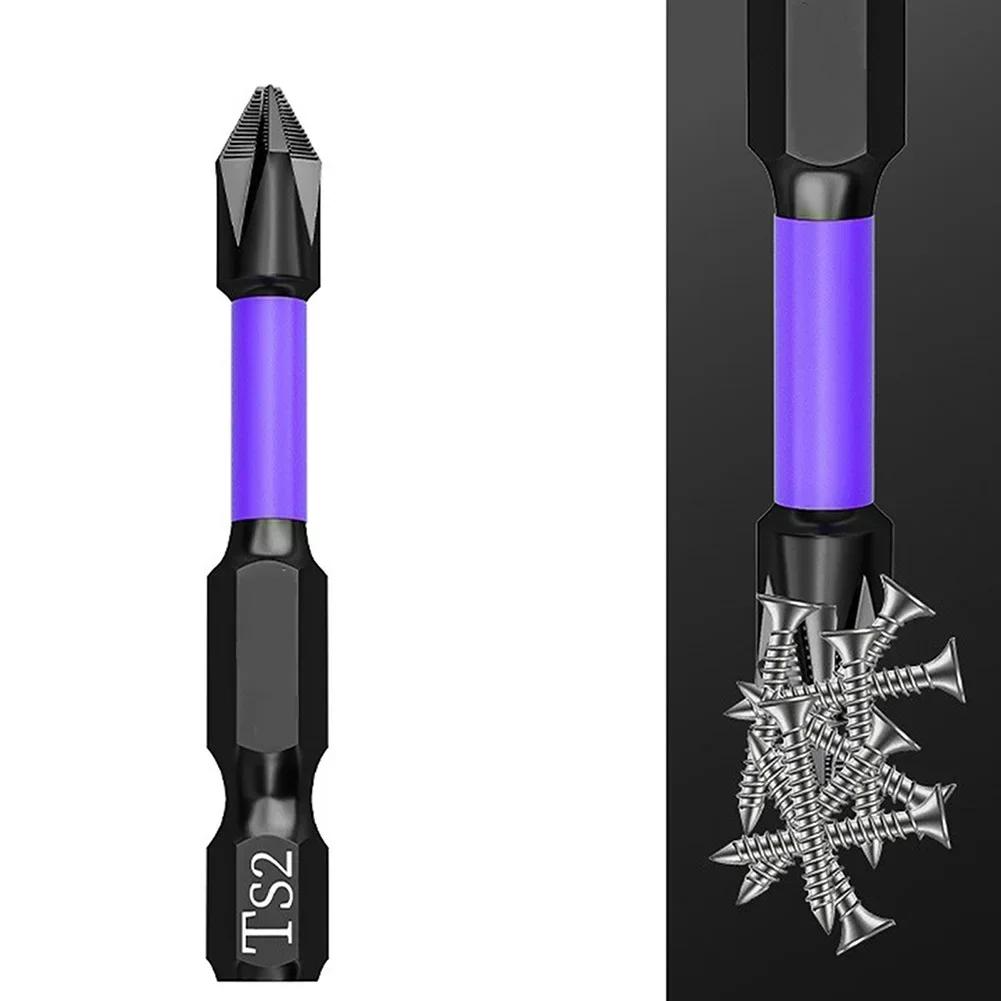 4pcs Cross Screwdriver Set Magnetic Batch Head PH2 Anti-Slip Screwdriver Bit Cross Driver Bit For Power Drilling 65-150mm