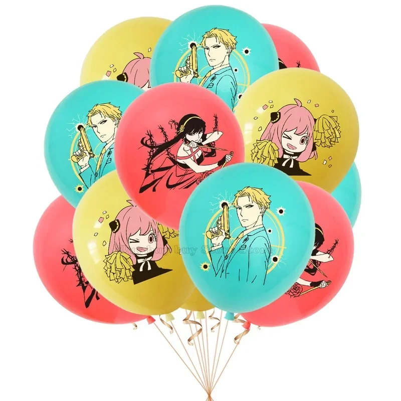 Spy x-suministros de decoración para fiestas de cumpleaños, pancarta con temática familiar para niños, globos, juego de insertos de pastel,