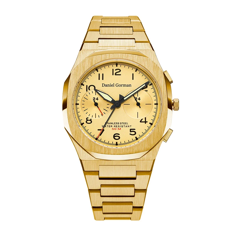 

DANIEL GORMAN 2026 New DG-0915 Meteorite Dial Fashion Men Quartz Wristwatches 50M Sapphire Glass Chronograph relogio masculino