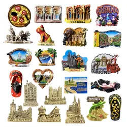 Europe Spain 3D Refrigerator Magnet Tourist Souvenirs Stickers,Home & Kitchen Decoration Fridge Magnet Message Sticker