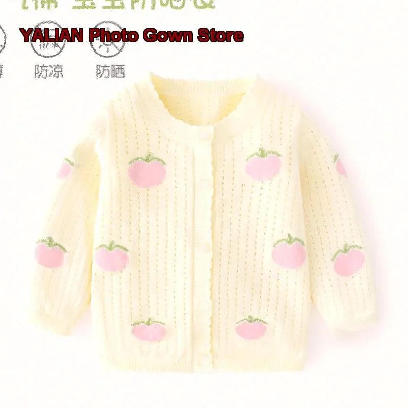 Girls Air-Conditioning Top Thin Breathable Infant Pure Cotton Sunscreen Clothing Baby Summer Ultra-Thin Jacket Kids Knit Cardiga