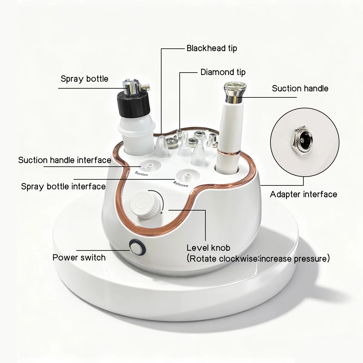 Diamond Microdermabrasion Machine Home Facial Professional Exfoliation Hydration Multifunctional Deep Cleansing Beauty Device