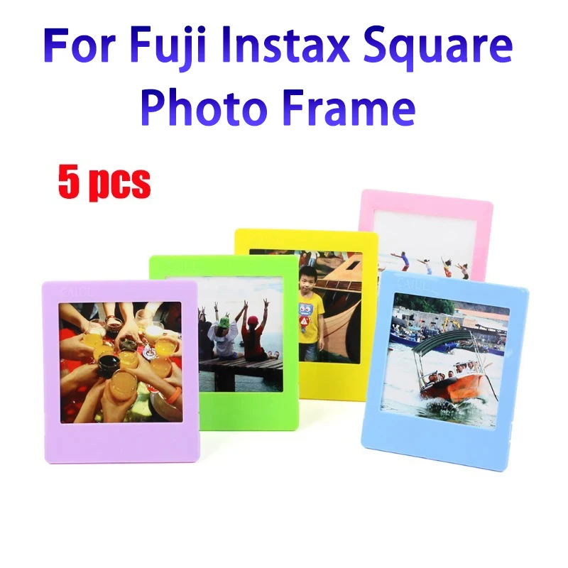 5 PCS Colorful Desk Photo Borders Stand Photo Frame Set for Fujifilm Instax Square SQ1 SQ40 SQ6 Camera Square Link Printer Films