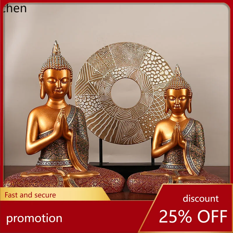 

HXL Buddha Statue Restaurant Sculpture Decorative Ornament Carving
