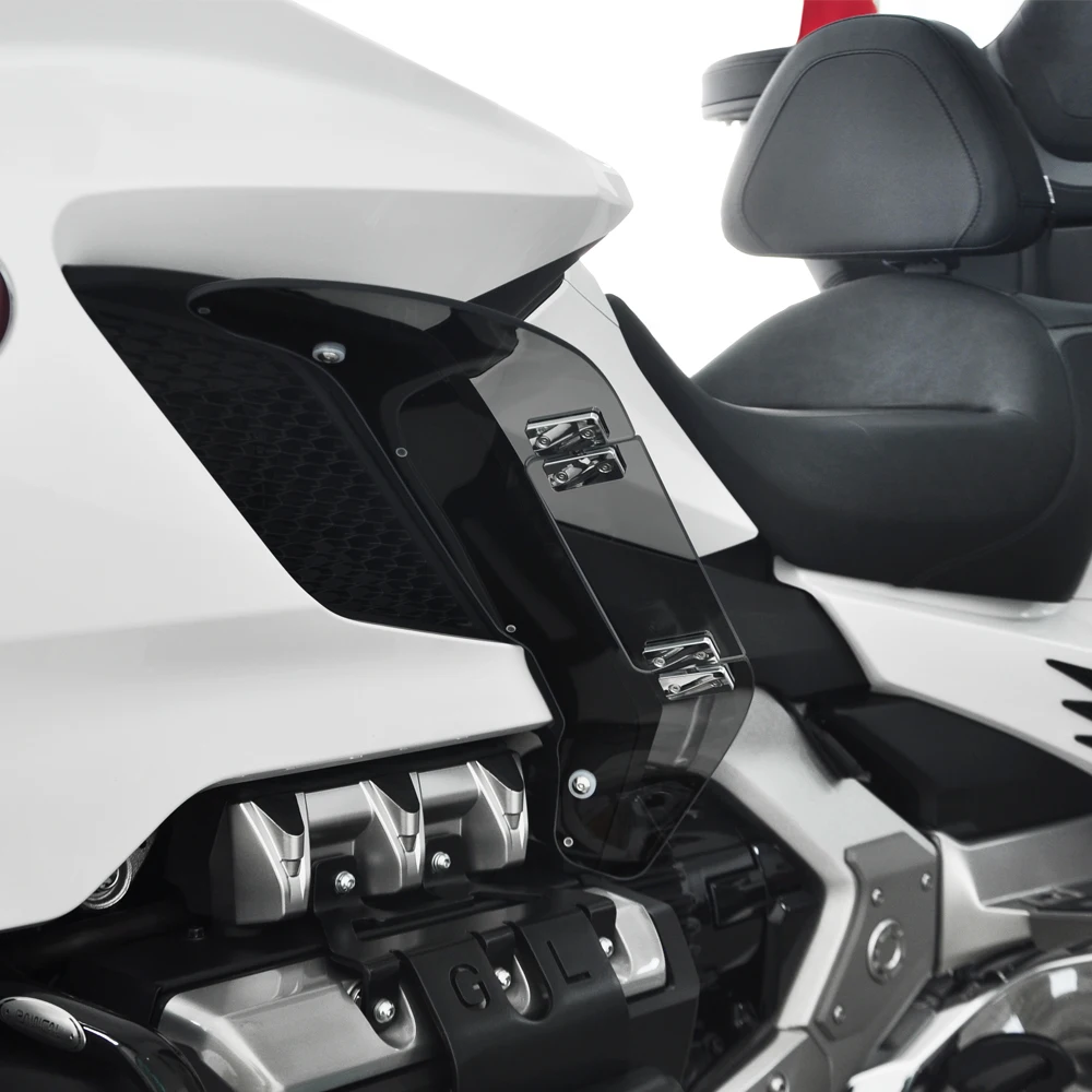 PANICAL Leg Shield Air Deflector Leg Guards Adjustable For Honda Gold Wing GL1800 GL1800B F6B 2018-2024 Smoke Gray PC