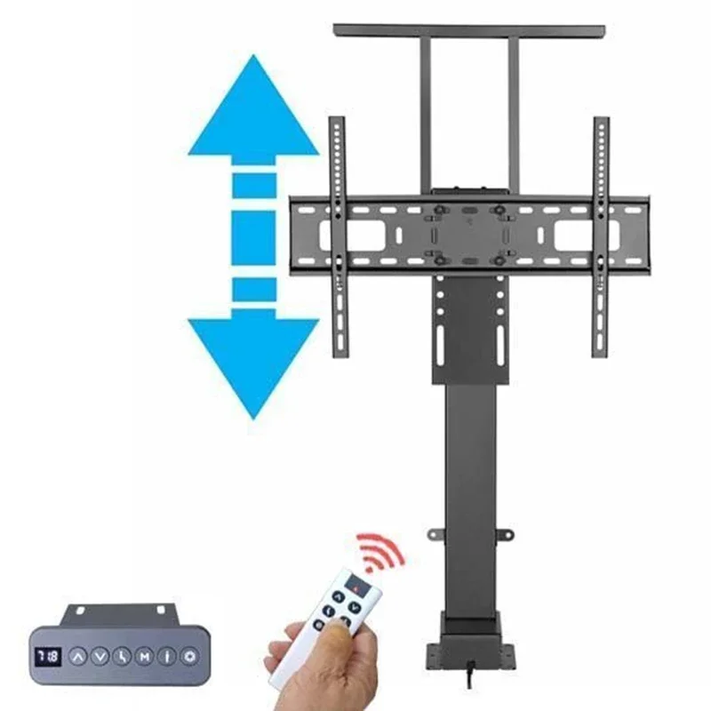 Electric Lift Telescopic TV Stand Remote Controlled Hidden For Large Screens TV Lift Bracket Bedroom Office Television Stands
