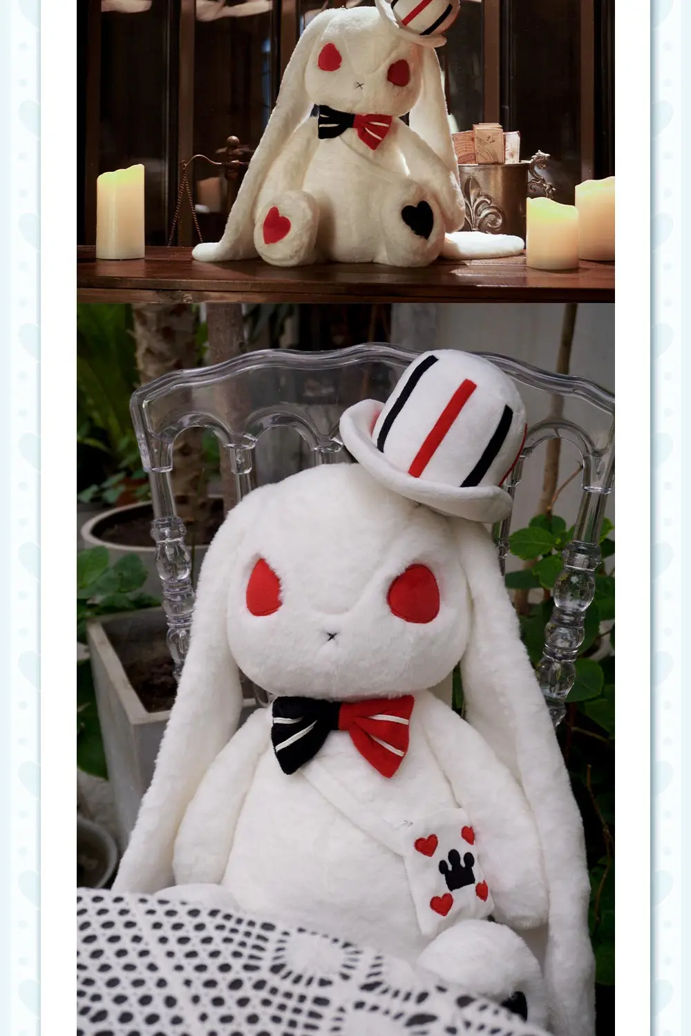 In Stock 50cm Original Red Black Rabbit Little Devil Bag Doll Backpack Bag Lolita Anime Game Toy Kids Gifts Cosplay