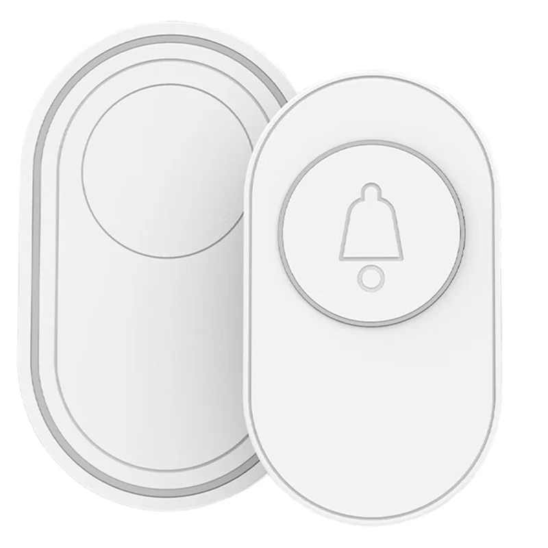 

ABRU-Беспроводной дверной звонок, 433 МГц, водонепроницаемая кнопка, регулируемая громкость, 36 мелодий, мелодии, индикатор черного цвета, напоминание
