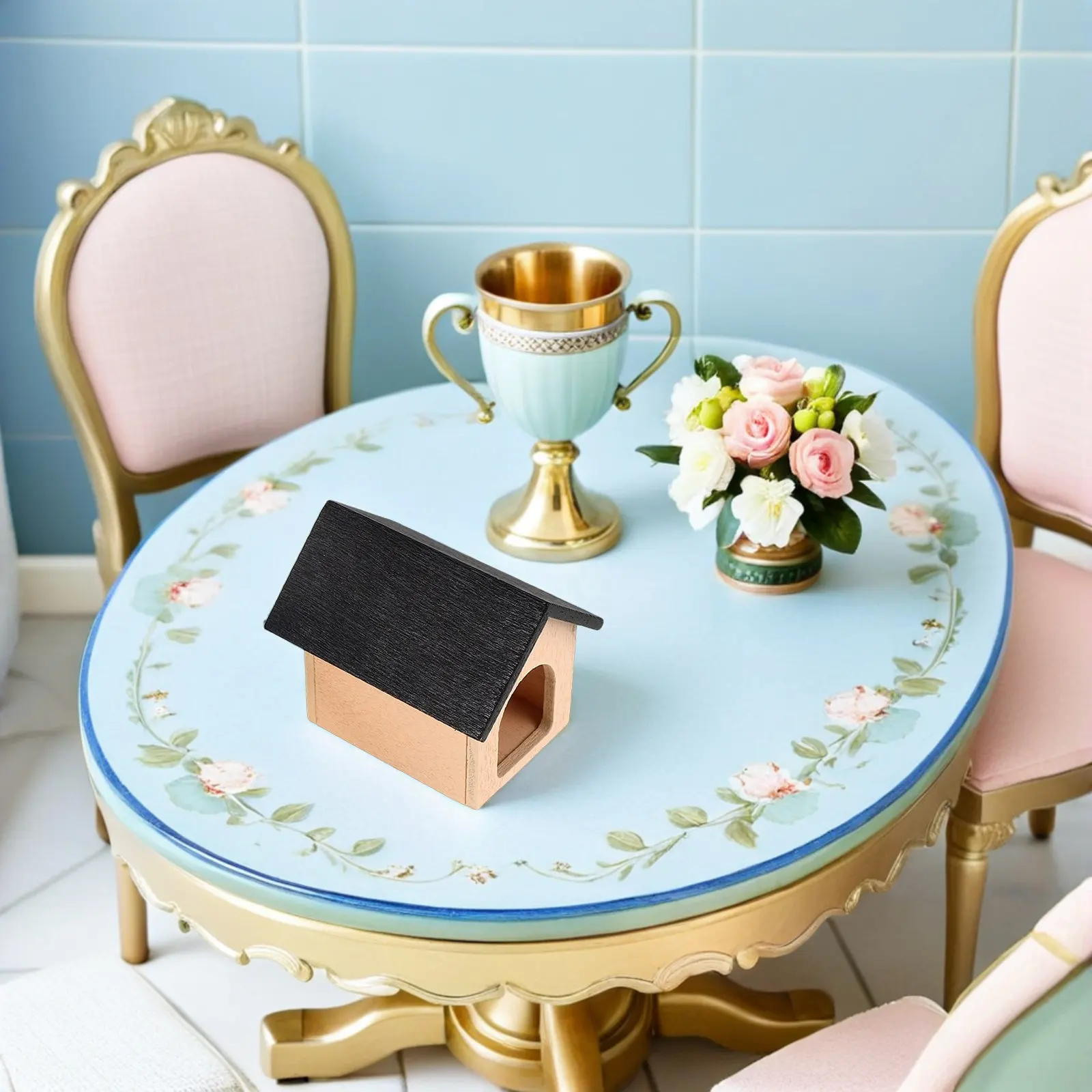 

Набор из 3 миниатюрных домиков для животных: деревянные уютные будки для собак для декора двора и сада, для творческих игровых сцен