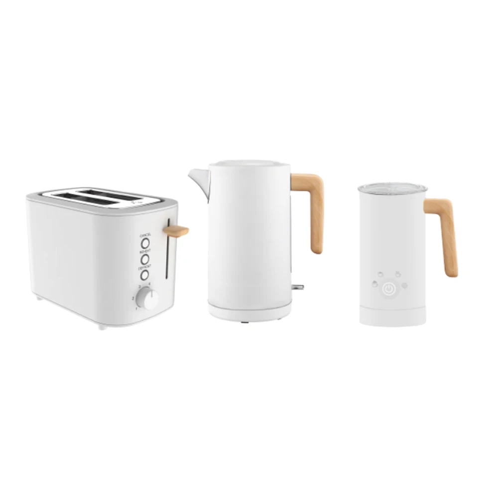 Fashionable Design Breakfast Collection Stainless Steel Tea Electric Kettle and Electric Toaster Set