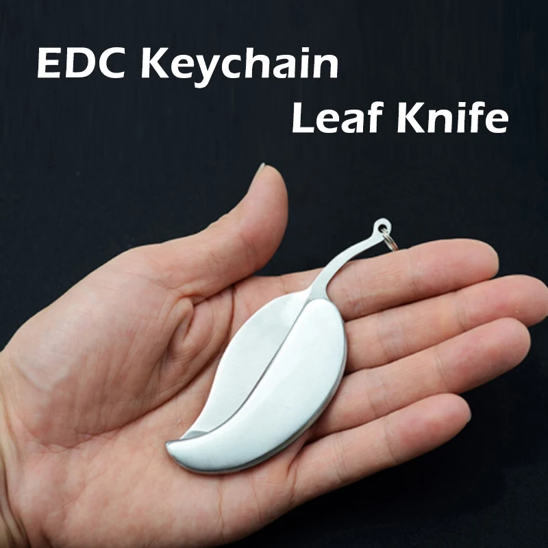 EDC Portable Stainless Steel Leaf Knife Portable Tool Mini Fruit Knife Outdoor Pocket Survive kit Camping Hiking Folding Knife