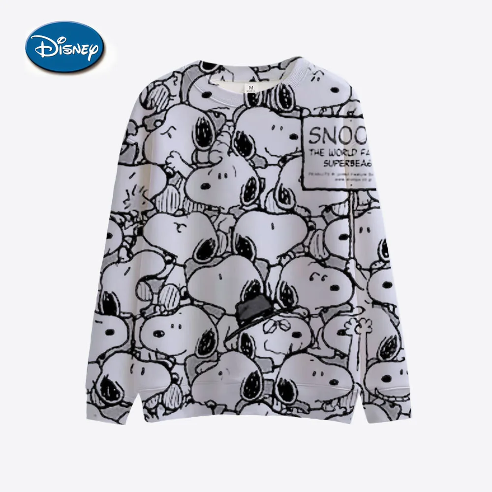 Woman\'s Hoodie New Autumn/Winter Fashion Y2K Snoopy cartoon print Sweatshirts Round Neck Coat Loose Long Sleeve Hatless Hoodie