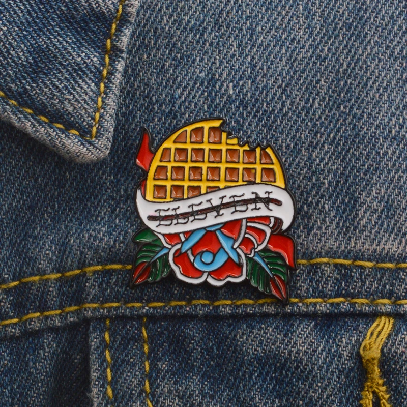 Stranger Things Eleven Enamel Pins Flower Plants Brooch Metal Jeans Coat Backpack Lapel Badge Jewelry Gifts for Friends Kids