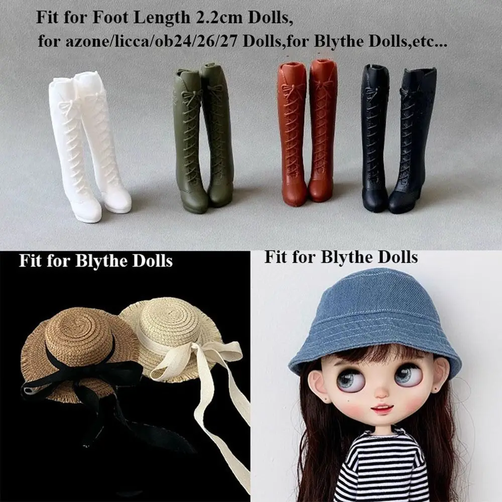 Zapatos de muñeca de moda multiestilos, accesorios DIY, botas largas hasta la rodilla, muñeca femenina de plástico para muñecas azone/licca/ob24/26/27
