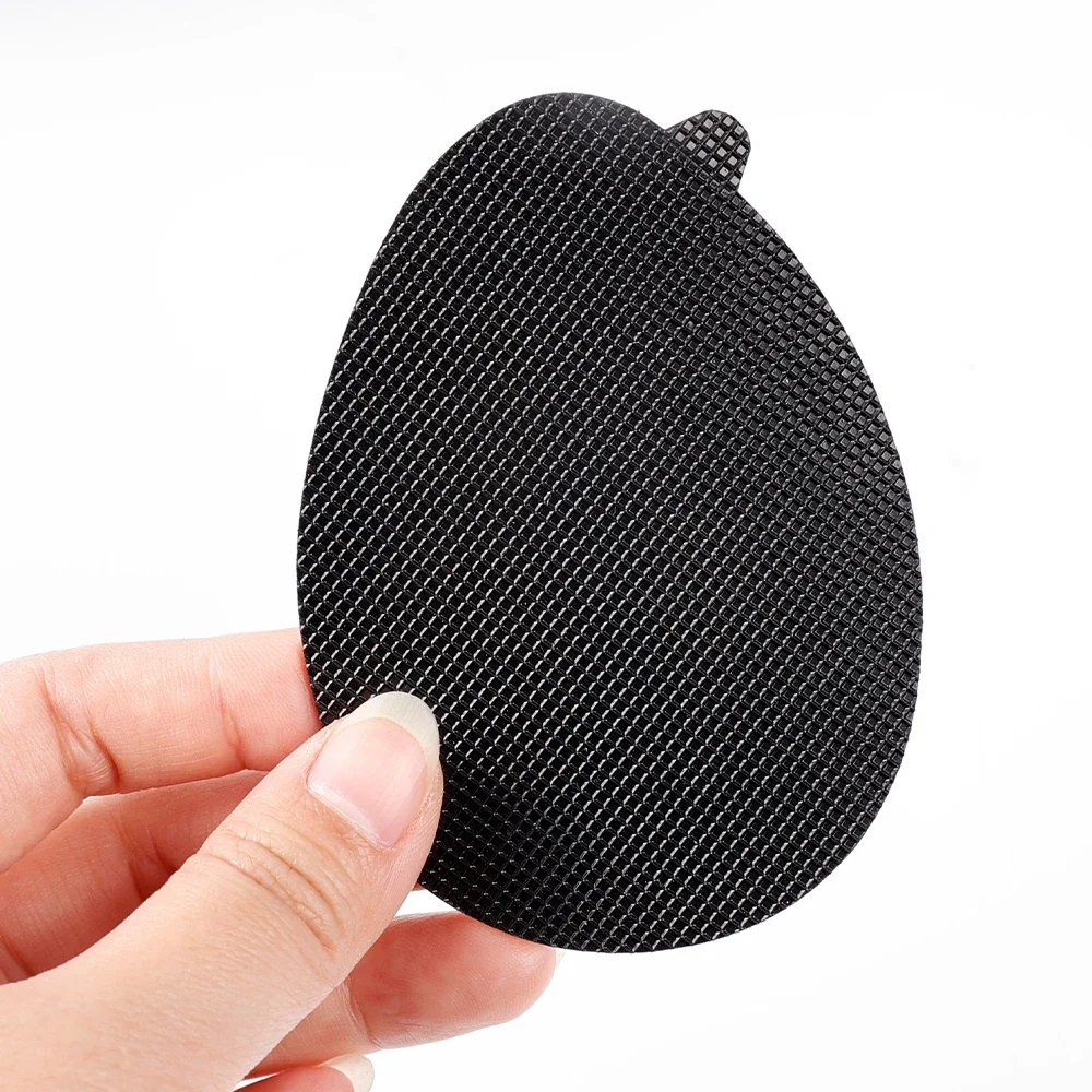 2/10Pcs Women's No-adhesive Sticker for High Heel Black Anti-Slip Heel Sole Protector Oxford Frosted Sandal Outsole Shoe Pad